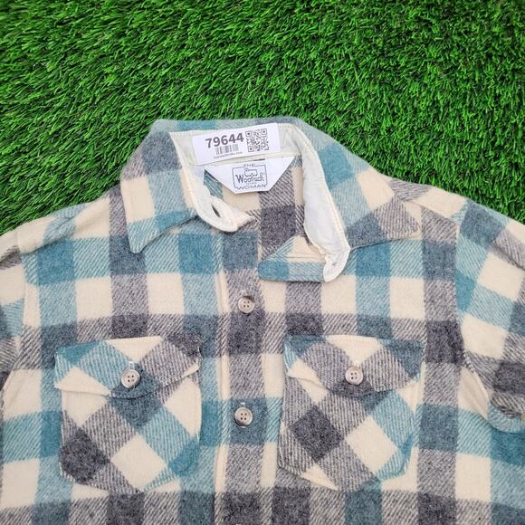 Vintage Woolrich Wool Jacket Womens XS/S 18x23 Plaid Shacket - Picture 9 of 10